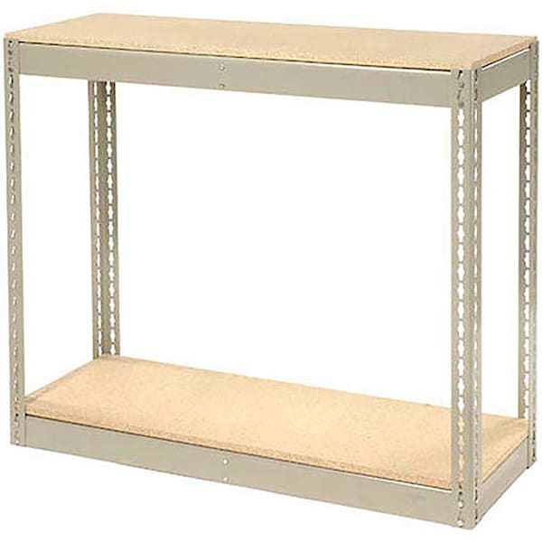 Record Storage Without Boxes 72W x 15D x 36H, Gray